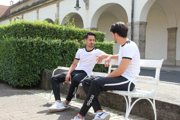 alpas Trainingshose Profi schwarz/weiß – Bild 7